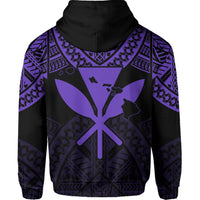 Hawaii Polynesian Hoodie Limited (Zip up) Tab Style Purple - Polynesian Pride