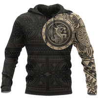 Hoodie Polynesian Tribal Lizard Tattoo Style Unisex GOLD - Polynesian Pride