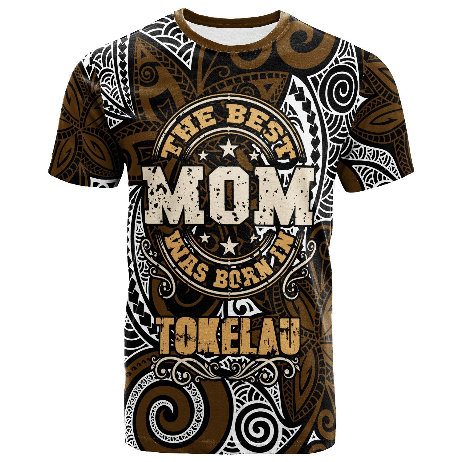 Tokelau T Shirt The Best Mom Was Born In Unisex Brown - Polynesian Pride