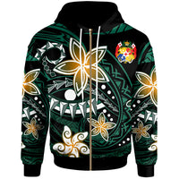 Tonga Zip Hoodie Spring Style Black Color Unisex Black - Polynesian Pride