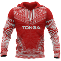 Tonga Polynesian Chief Hoodie Unisex Red - Polynesian Pride