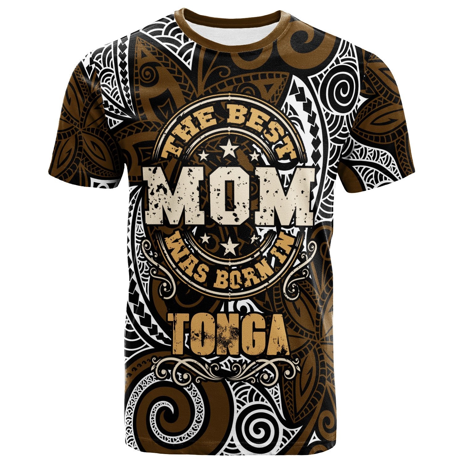 Tonga T Shirt The Best Mom Was Born In Unisex Brown - Polynesian Pride
