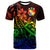 Tonga T Shirt The Flow of The Ocean Rainbow Color Unisex Rainbow - Polynesian Pride