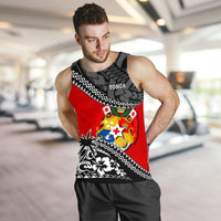 Tonga Men Tank Top Fall In The Wave K9 - Polynesian Pride