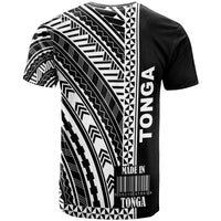 Tonga T Shirt Barcode Black Color - Polynesian Pride