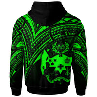 Tonga Hoodie Green Color Cross Style - Polynesian Pride