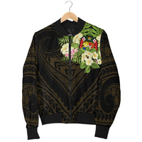 Tonga Men's Bomber Jacket - Polynesian Gold Patterns Collection - Polynesian Pride