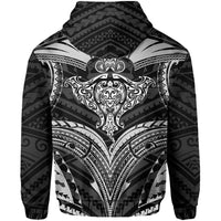 Polynesian Kanaka Shark Turtle Manta Ray Map of Hawaii Zip Hoodie - Polynesian Pride