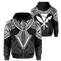 Hawaii Polynesian Hoodie Limited (Zip up) Tab Style White Unisex Art - Polynesian Pride