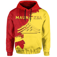 Polynesian Fighting Mauna Kea Hawaii Hoodie Special Scratch Style - Polynesian Pride