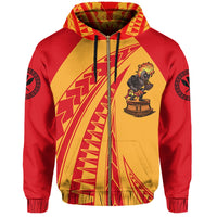 Polynesian Kakau Kanaka Warrior Hawaii Zip Hoodie - Polynesian Pride