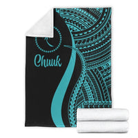 Chuuk Premium Blanket - Turquoise Polynesian Tentacle Tribal Pattern - Polynesian Pride