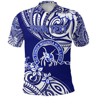 Custom Kolisi Ko Tupou College Tonga Polo Shirt Unique Vibes Blue - Polynesian Pride
