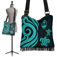 Guam Boho Handbag - Turquoise Tentacle Turtle - Polynesian Pride