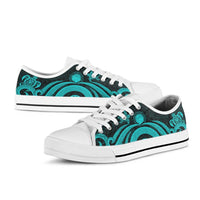 Northern Mariana Islands Low Top Shoes - Turquoise Tentacle Turtle - Polynesian Pride