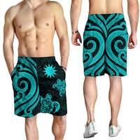 Nauru Men's Short - Turquoise Tentacle Turtle - Polynesian Pride