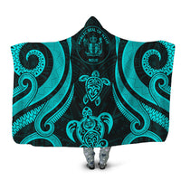 Niue Hooded Blanket - Turquoise Tentacle Turtle Hooded Blanket Turquoise - Polynesian Pride