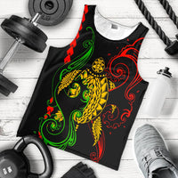 Hawaii Men's Tank Top - Turtle Sea Tank Top AH Black - Polynesian Pride
