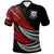 Tuvalu Custom Polo Shirt Wave Pattern Alternating Red Color Unisex Red - Polynesian Pride