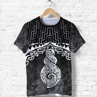 New Zealand Maori Shirt, Poutama Maori Twist T Shirt Black Unisex Black - Polynesian Pride