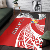 (Custom Personalised) Tonga Distinctive Area Rug Tongan Tapa Pattern LT13 - Polynesian Pride