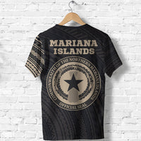 Northern Mariana Islands T Shirt Northern Mariana Islands Flag Polynesian Tattoo Style - Polynesian Pride