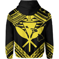 Hawaii Shark Polynesian Kanaka Yellow Hoodie (Zip up) Candy Style - Polynesian Pride
