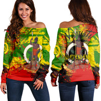 Vanuatu Independence Day Grunge Women Off Shoulder LT10 Women Yellow - Polynesian Pride