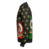 Vanuatu Flag Pattern Style Sleeve Zip Bomber Jacket LT10 - Polynesian Pride