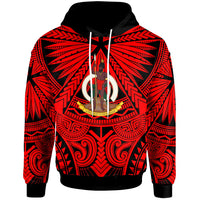 Vanuatu Hoodie Classic Vignette Style Unisex Red - Polynesian Pride