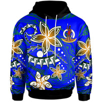 Vanuatu Hoodie Spring Style Unisex Blue - Polynesian Pride