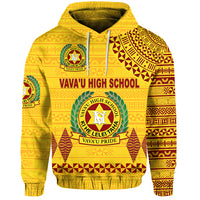 Custom Tonga Vavau High School Hoodie Simple Style Yellow, Custom Text and Number LT8 - Polynesian Pride