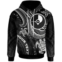 Yap Custom Hoodie White Turtle Unisex White - Polynesian Pride