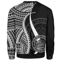 Palau Sweatshirt - White Polynesian Tentacle Tribal Pattern Crest - Polynesian Pride