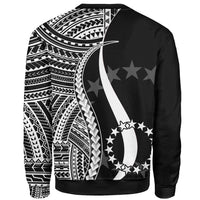 Cook Islands Sweatshirt - White Polynesian Tentacle Tribal Pattern - Polynesian Pride