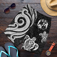 Tonga Men's Short - White Tentacle Turtle - Polynesian Pride