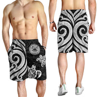 American Samoa Men's Short - White Tentacle Turtle - Polynesian Pride