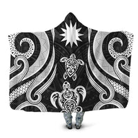 Nauru Hooded Blanket - White Tentacle Turtle Hooded Blanket White - Polynesian Pride