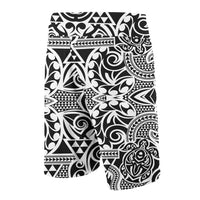 Hawaii Polynesian Tribal Turtle Board Shorts White - Polynesian Pride