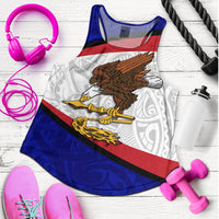 American Samoa Women Tank - American Samoa Polynesian Flag With Coat Of Arms Blue - Polynesian Pride