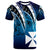 Wallis and Futuna T Shirt Tropical Leaf Blue Gradient Style Unisex Blue - Polynesian Pride