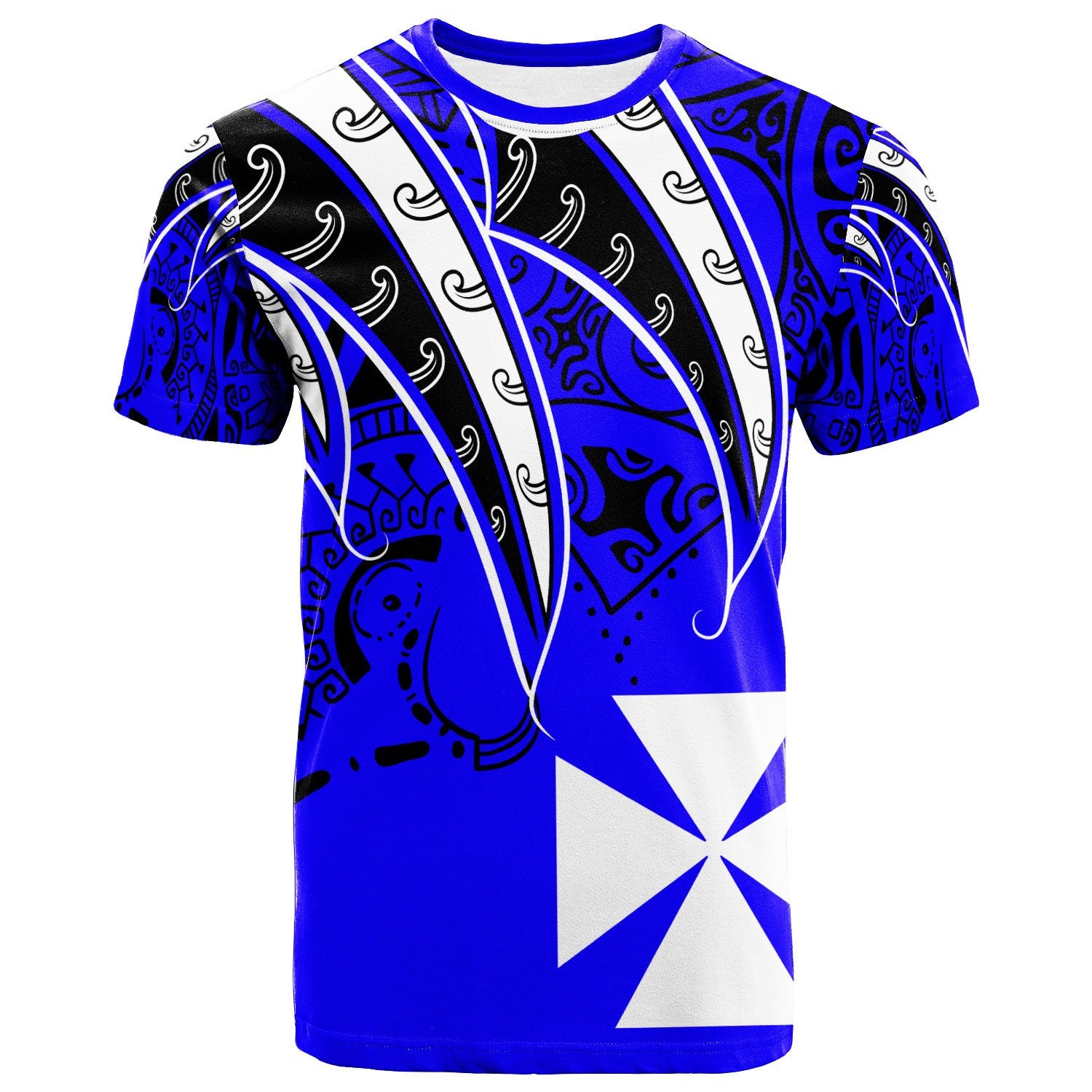 Wallis and Futuna T Shirt Tropical Leaf Blue Color Unisex Blue - Polynesian Pride