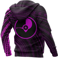 Yap Hoodie Yap Flag Polynesian Tattoo Style Pink - Polynesian Pride