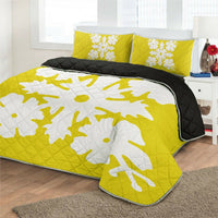 Hawaiian Royal Pattern Quilt Bed Set - Yellow - K1 Style - AH - Polynesian Pride