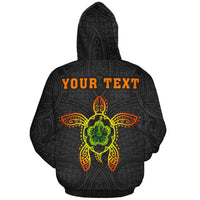 Hula Girl and Turtle Hibiscus Zip up Hoodie - Polynesian Pride