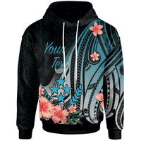 Kosrae Custom Hoodie Turquoise Polynesian Hibiscus Pattern Style Unisex Turquoise - Polynesian Pride
