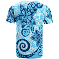 Samoa T Shirt Tribal Plumeria Pattern - Polynesian Pride
