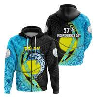 Palau Independence Day Zip up Hoodie Special Style LT16 Unisex Blue - Polynesian Pride
