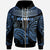 Hawaii Custom Zip up Hoodie Unique Serrated Texture Blue Unisex Blue - Polynesian Pride