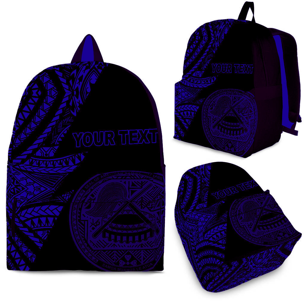 American Samoa Custom Personalised Backpack Flash Navy LT03 - Polynesian Pride